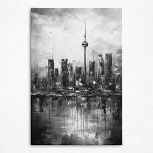 Twilight Veil of the Urban Phoenix - Canvas