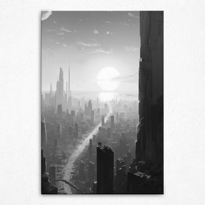 Sunset Over Metropolis - Canvas