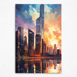 Twilight Cityscape Euphoria - Canvas