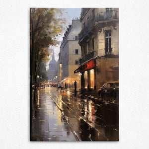 Urban Rainfall Serenade - Canvas