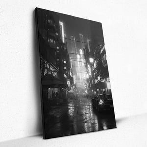 Nocturnal Neon Solitude - Canvas