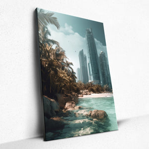 Enchanting Littoral Metropolis - Canvas