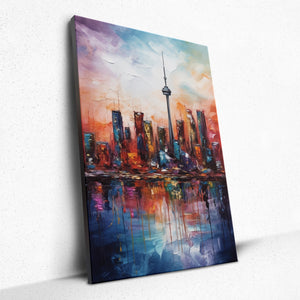 Twilight Veil of the Urban Phoenix - Canvas