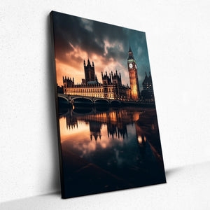 Twilight Embrace of Big Ben - Canvas