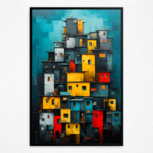 Load image into Gallery viewer, Echoes of a Cubist Dream - Framed
