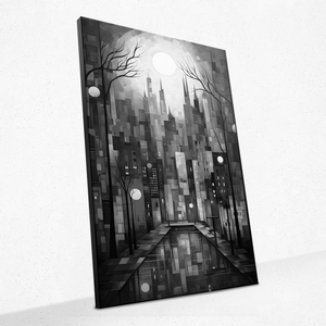 Twilight's Urban Mirage - Canvas