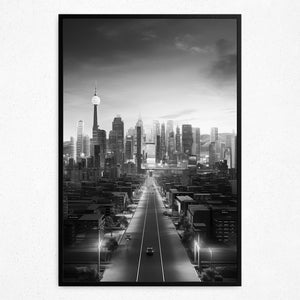 Pilgrimage to the Luminopolis - Framed