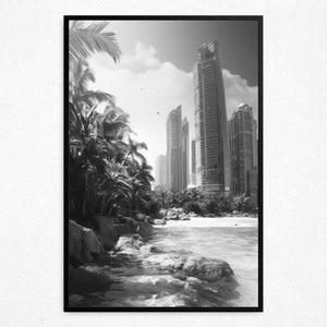 Enchanting Littoral Metropolis - Framed