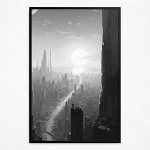 Sunset Over Metropolis - Framed