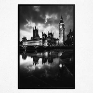 Twilight Embrace of Big Ben - Framed