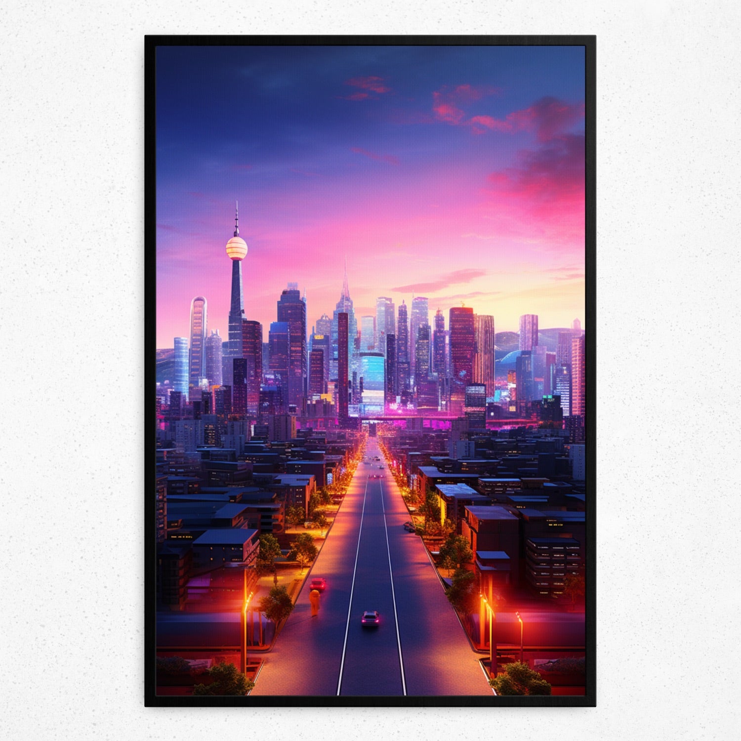 Pilgrimage to the Luminopolis - Framed