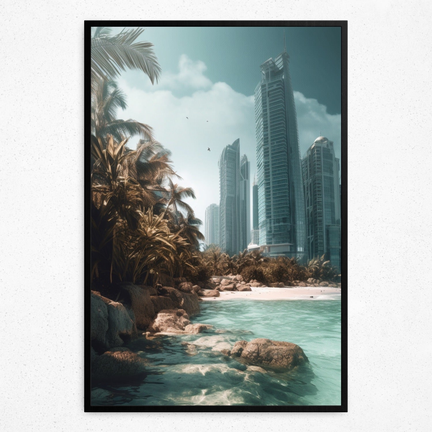 Enchanting Littoral Metropolis - Framed