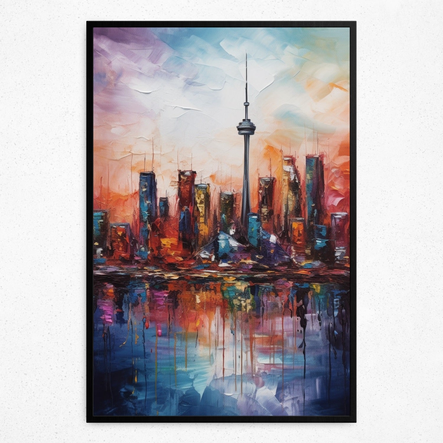 Twilight Veil of the Urban Phoenix - Framed