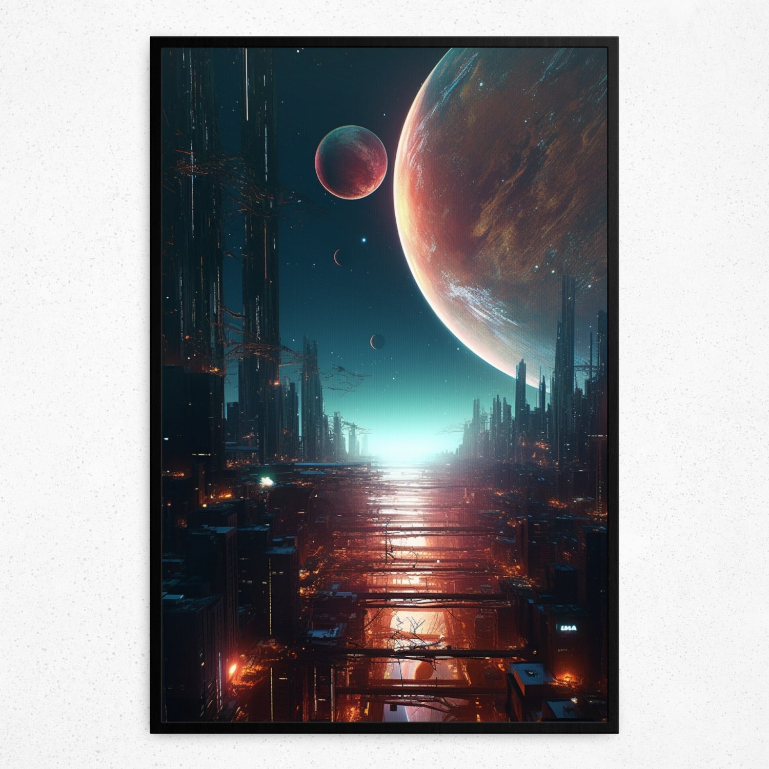 Celestial Nexus: Moons of Eternity - Framed