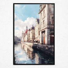 Load image into Gallery viewer, Urban Serenity by the Crystal Canal - Framed
