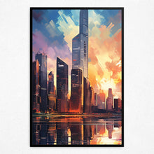 Load image into Gallery viewer, Twilight Cityscape Euphoria - Framed
