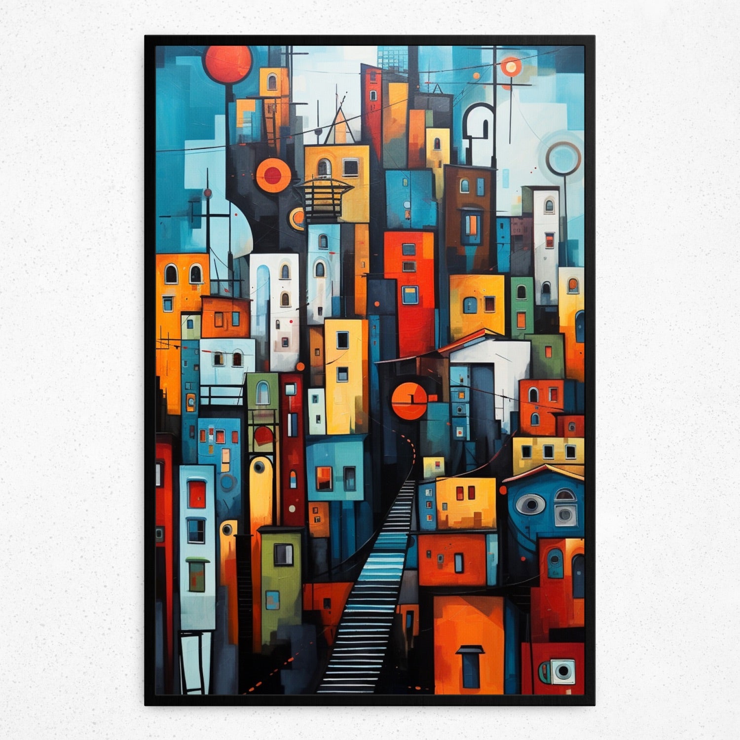 Euphoric Cityscape Dreams - Framed