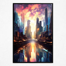 Load image into Gallery viewer, Urban Prism Reflections - Framed
