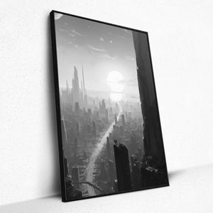 Sunset Over Metropolis - Framed