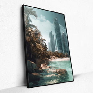 Enchanting Littoral Metropolis - Framed