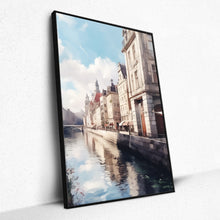 Load image into Gallery viewer, Urban Serenity by the Crystal Canal - Framed
