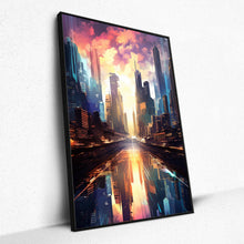 Load image into Gallery viewer, Urban Prism Reflections - Framed
