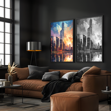 Load image into Gallery viewer, Twilight Cityscape Euphoria - Framed
