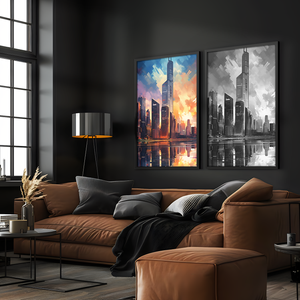 Twilight Cityscape Euphoria - Framed