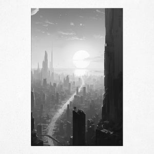 Sunset Over Metropolis - Poster