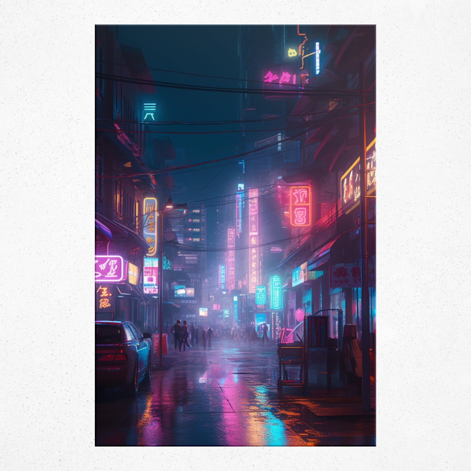 Neon Nights in the Enchanted Quarter - Poster