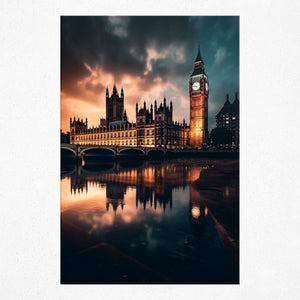 Twilight Embrace of Big Ben - Poster